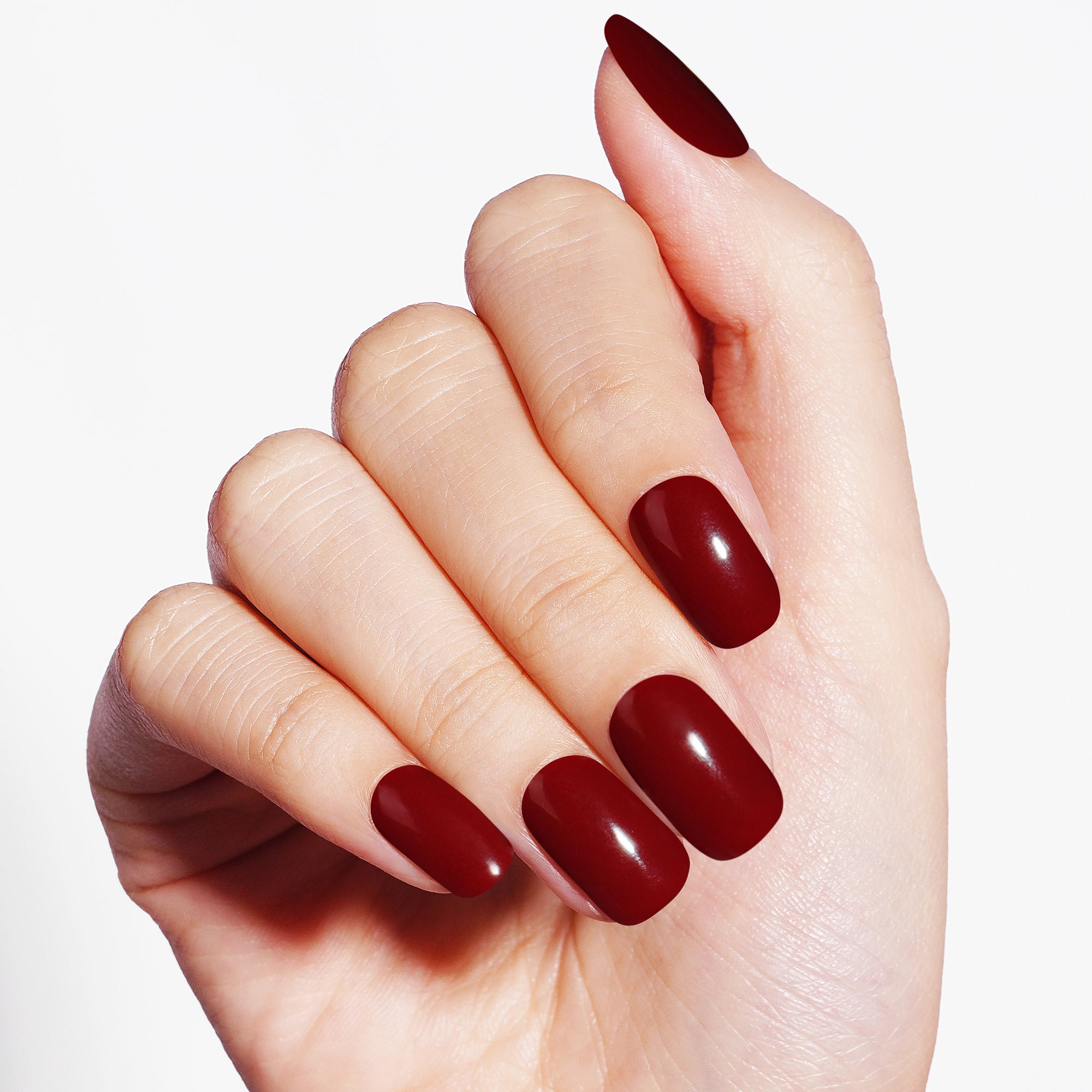 Velvet Rouge Luxury Semi Cured Gel Nail Strips | Ruby Reverie - 2385