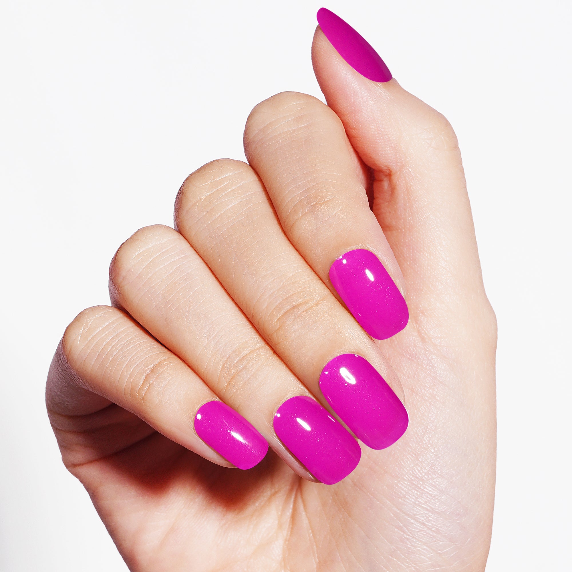 Vibrant Fuchsia Fantasy Semi Cured Gel Nail Strips | Pop of Purple - 3264