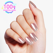 Luxurious Pearl Shine Semi Cured gel nail strips | Blushing Reflection - 3582