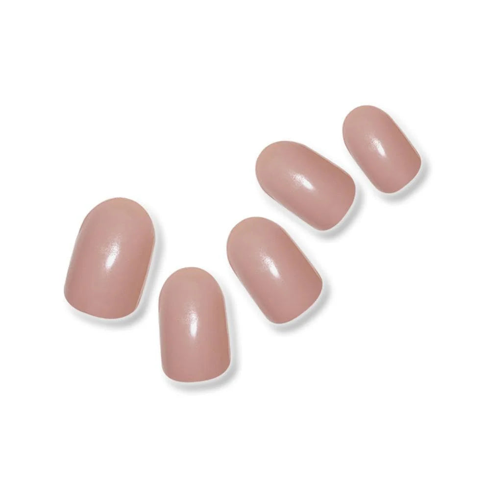 Classic Nude Oval Semi Cured Gel Nail Strips | Warm Nude - 4117