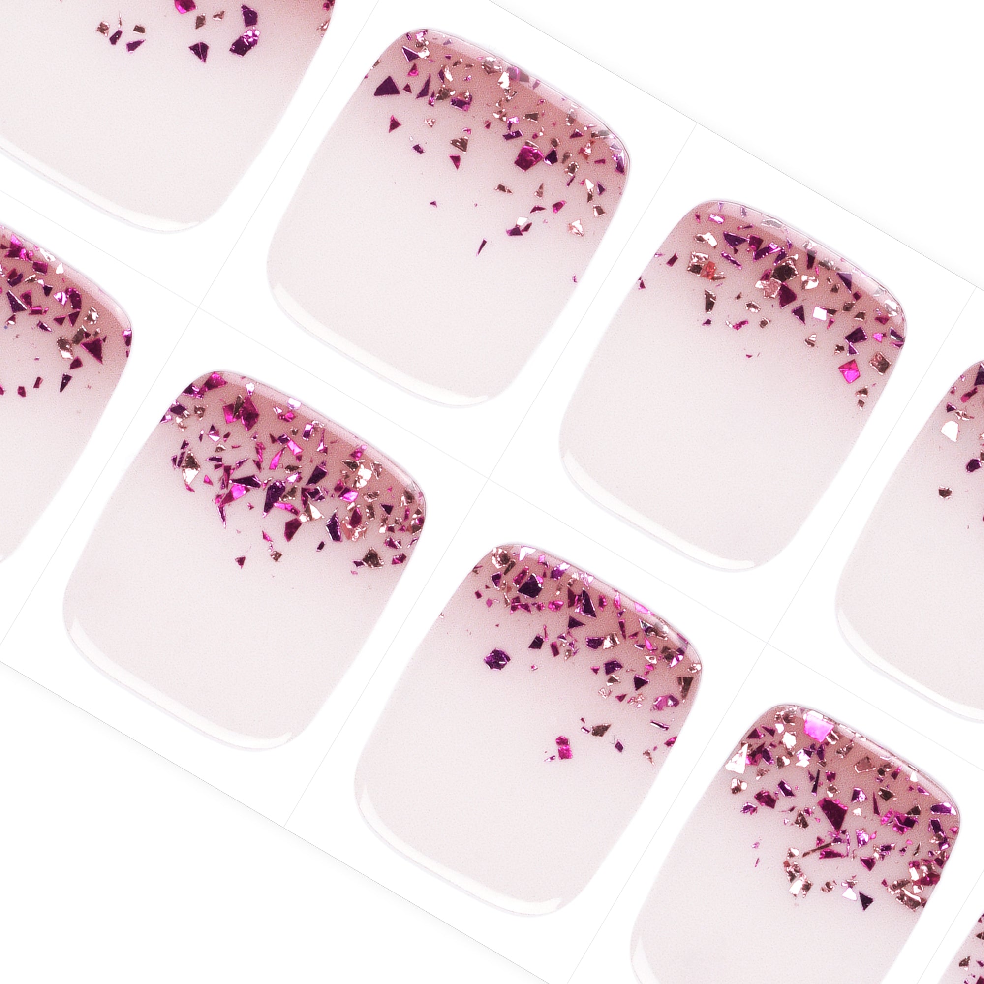 Lavender Confetti Semi-Cured Gel Toe Nail Strips | Scarlet Gleam - 2568