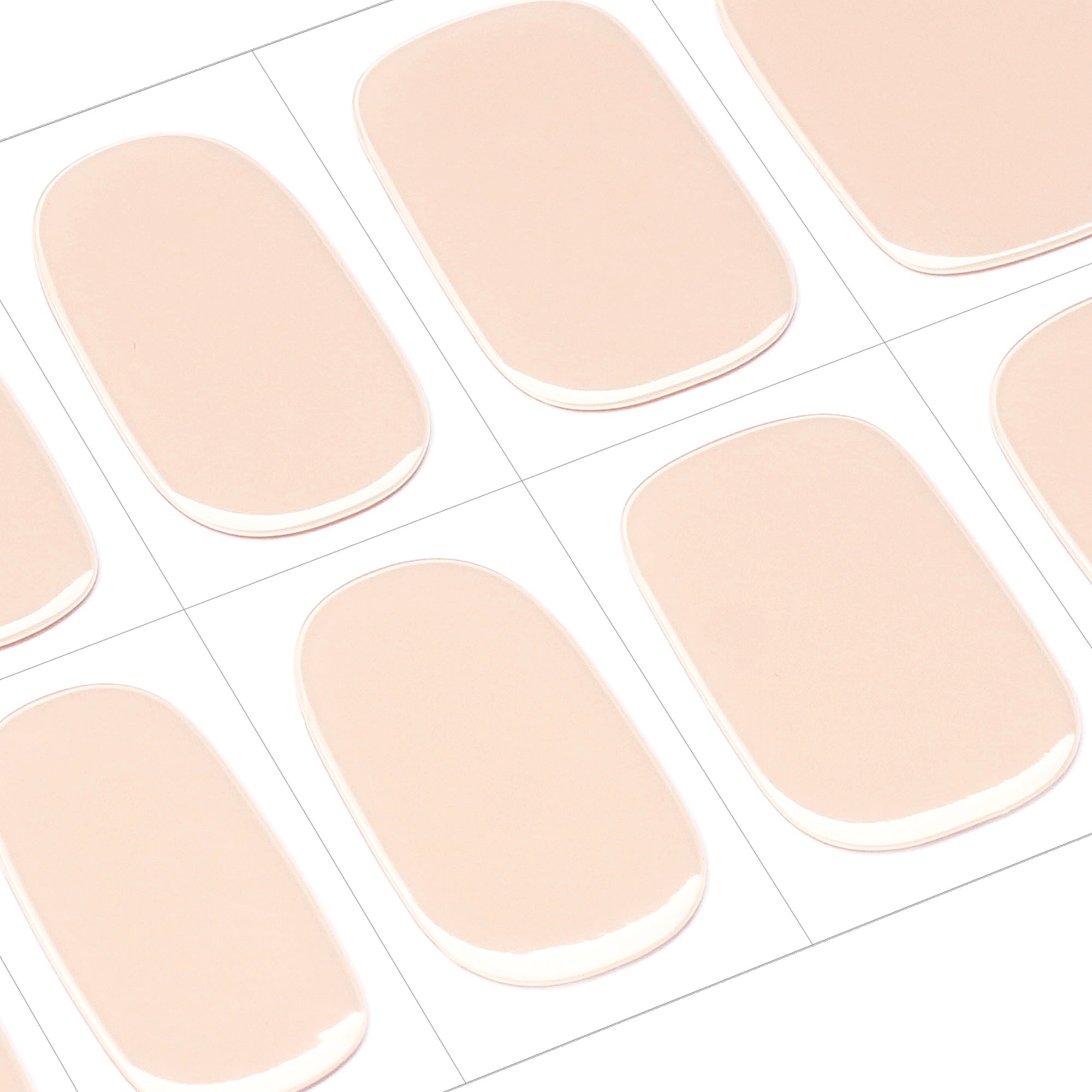 Subtle Light Beige Semi-Cured Gel Nail Strips | Gentle Nude - 2661