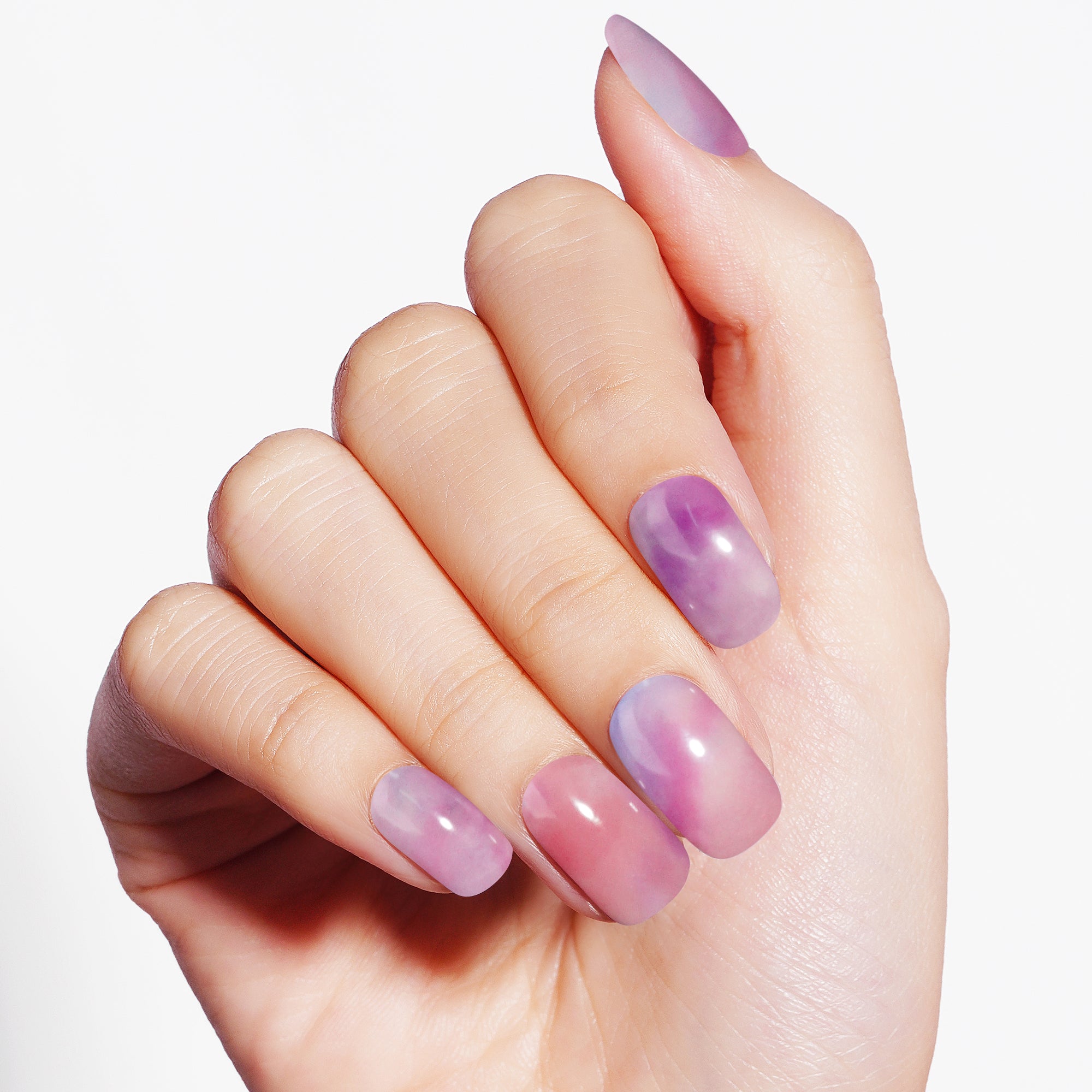 Colorful Dreamy, Purple and Pink Semi Cured Gel Nail Strips | Samsara - 8704