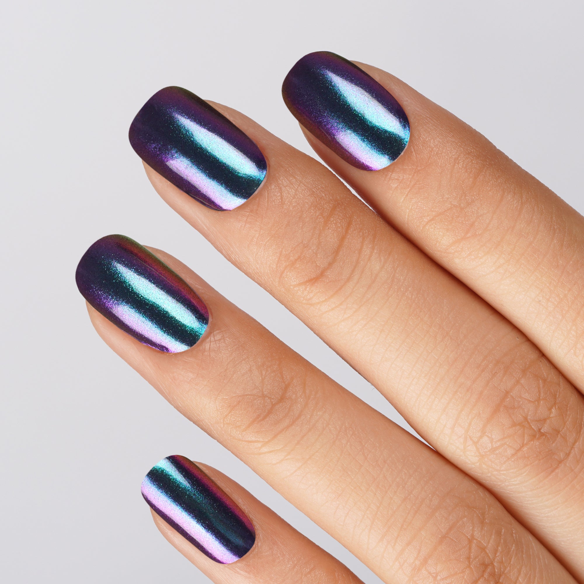 Mystic Aurora Borealis Semi-Cured Gel Nail Strips | Lapis Luster - 2582