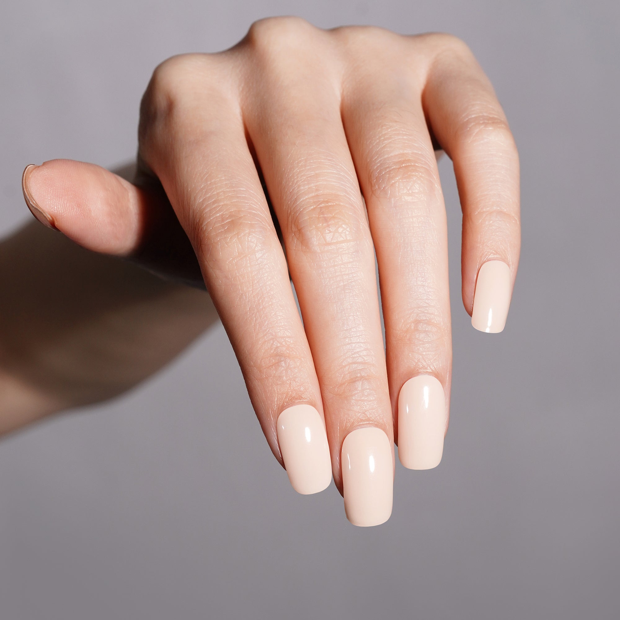 Subtle Light Beige Semi-Cured Gel Nail Strips | Gentle Nude - 2661