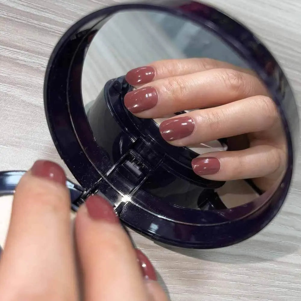 Wine Red Gel Nail Stickers, Cap ou pas cap