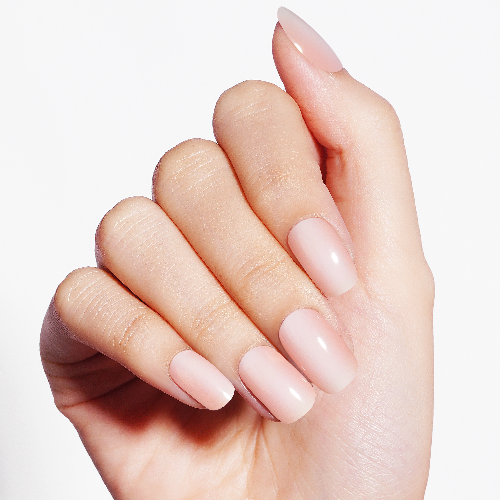 Classic Nude Ombre Fade Natural Semi Cured Gel Nail Strips | Focus - 2467